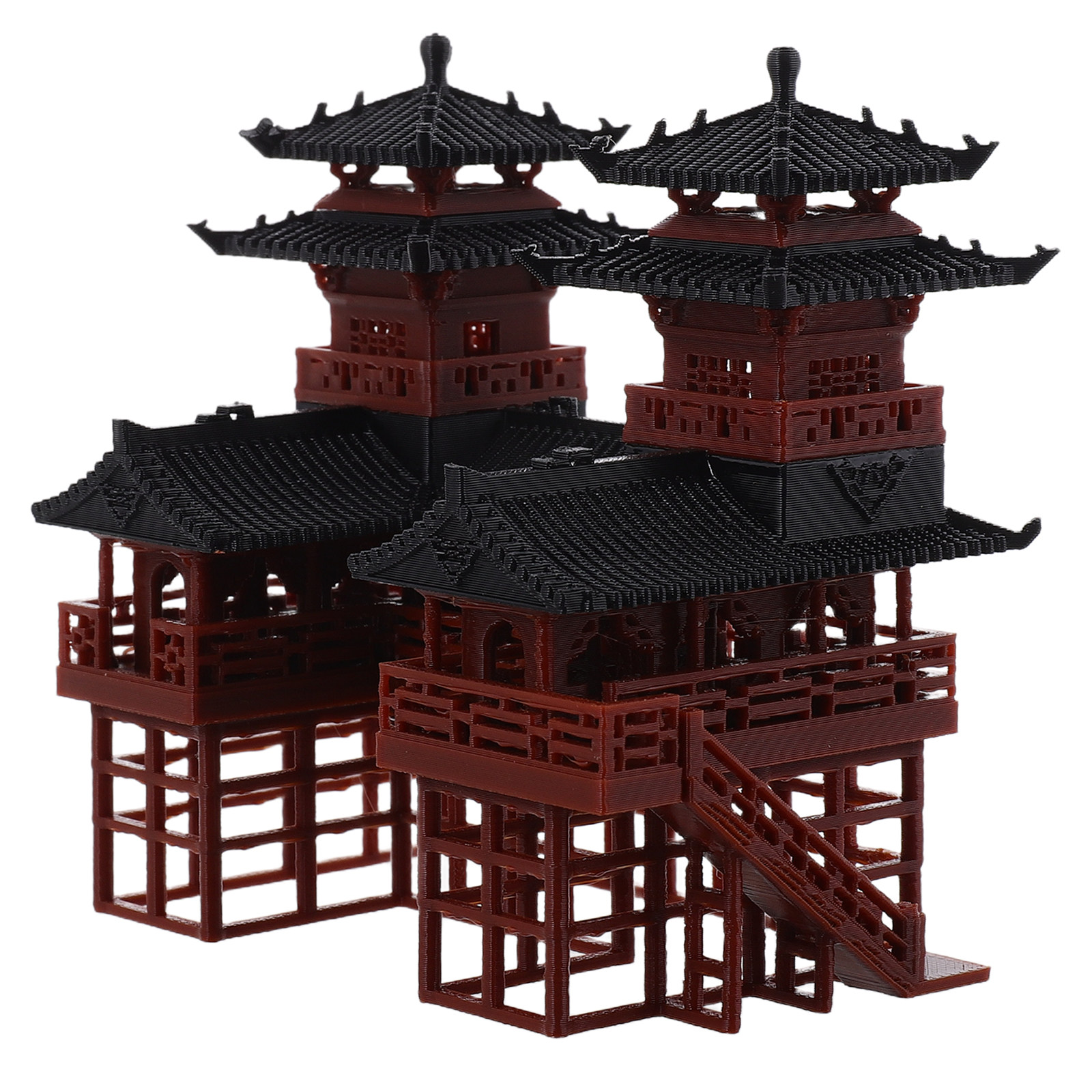 Miniature Twin Pagoda Statue D - Bonsai Garden Landscape Design recension och pris