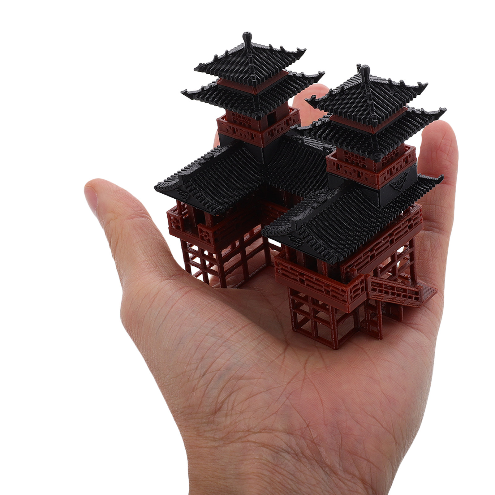 Miniature Twin Pagoda Statue D - Bonsai Garden Landscape Design recension och pris