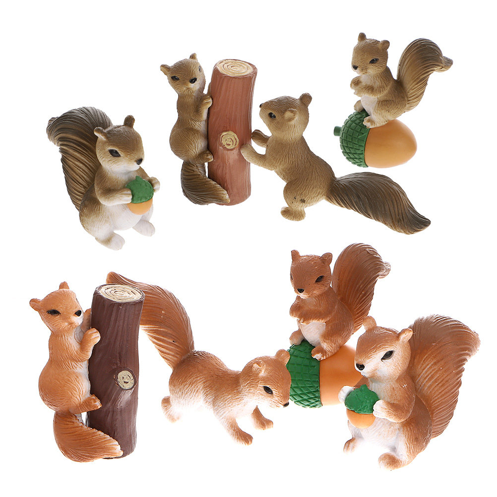 8Pcs Squirrel Decor Ornament A - Bonsai Garden Landscape Design recension och pris