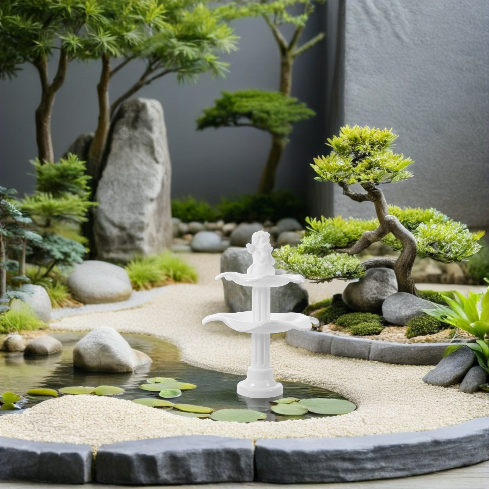 2Pcs Two-Tier Plastic Miniatur - Bonsai Garden Landscape Design recension och pris