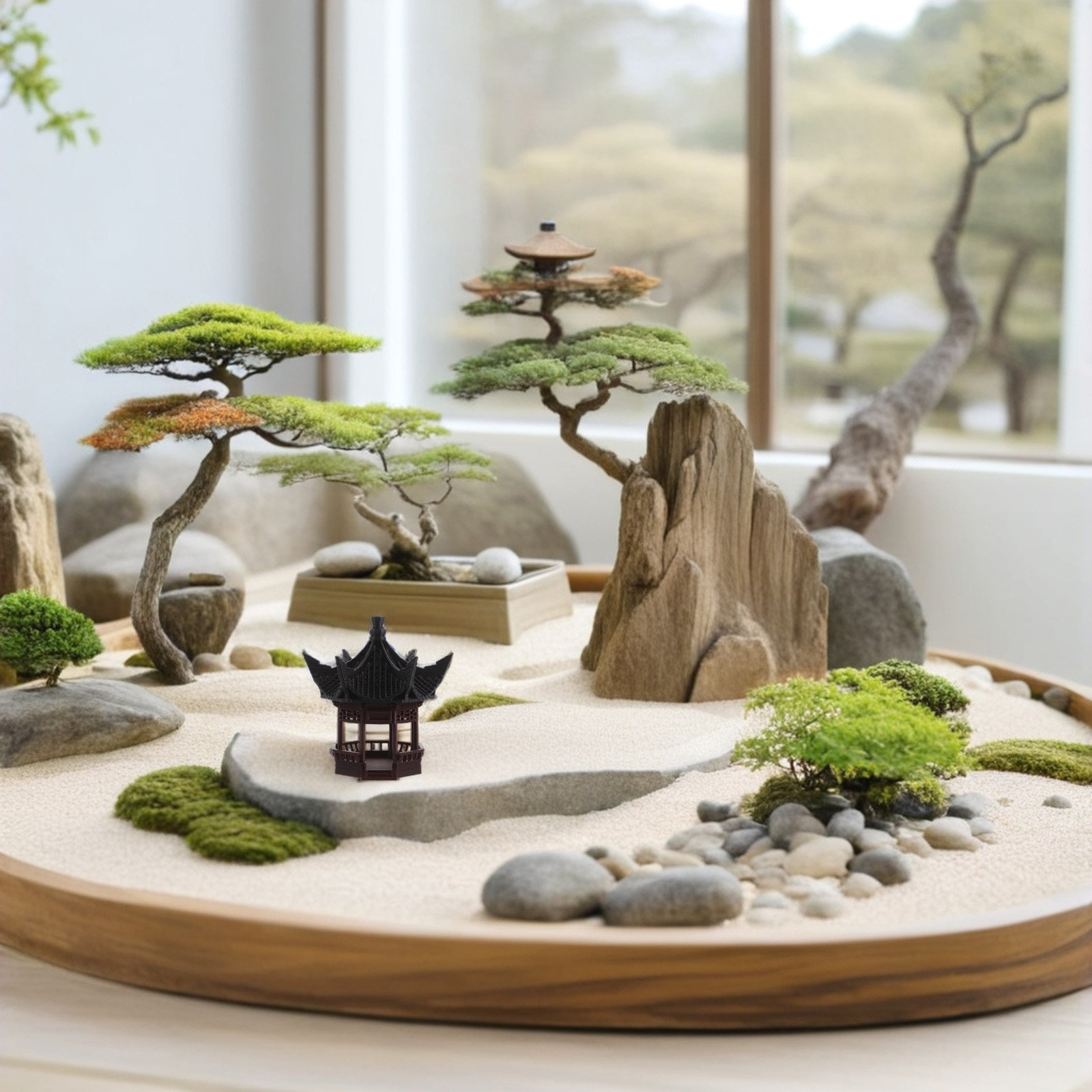 Miniature Pagoda Landscape Orn - Bonsai Garden Landscape Design recension och pris
