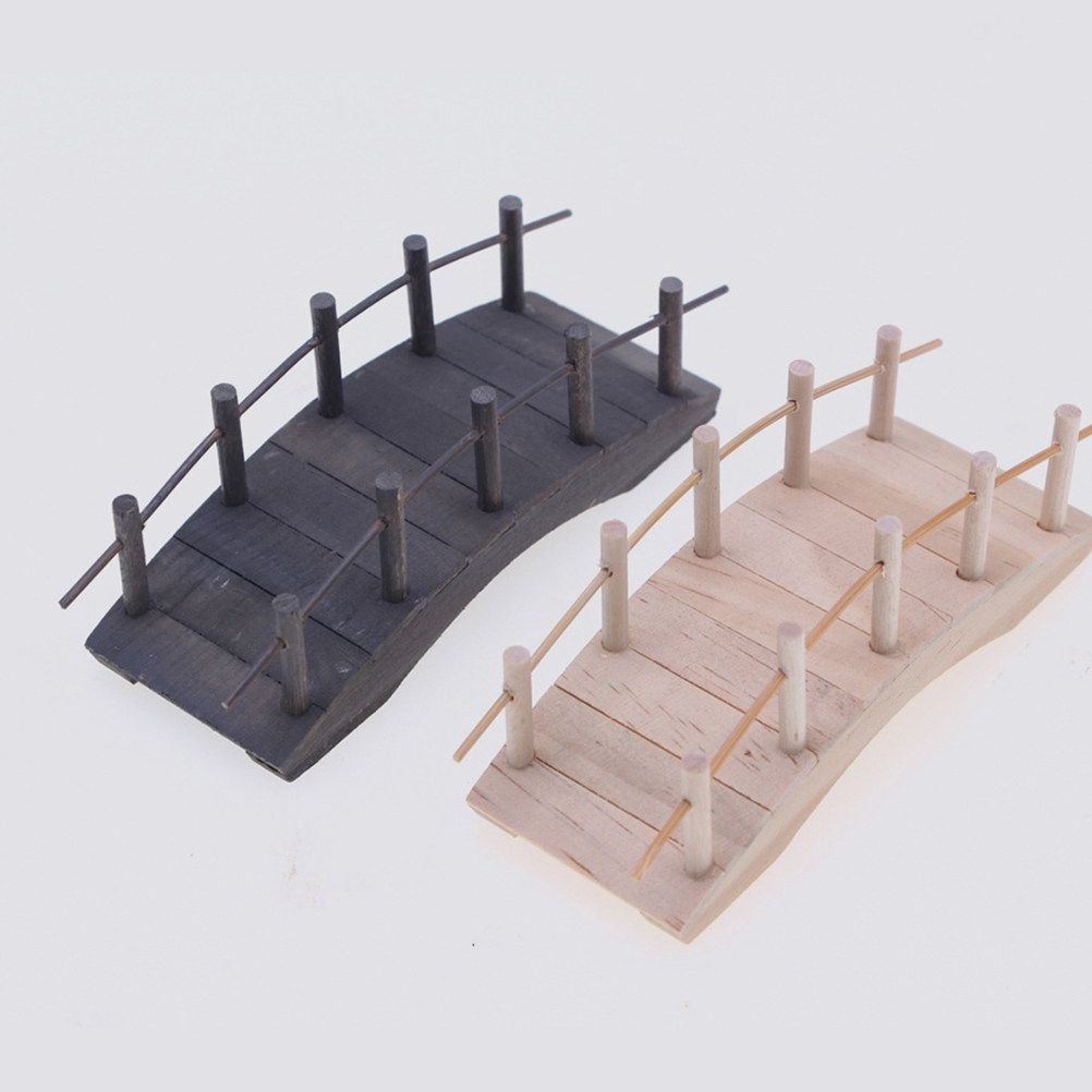 2Pcs Mini Wooden Arch Bridge V - Bonsai Garden Landscape Design recension och pris
