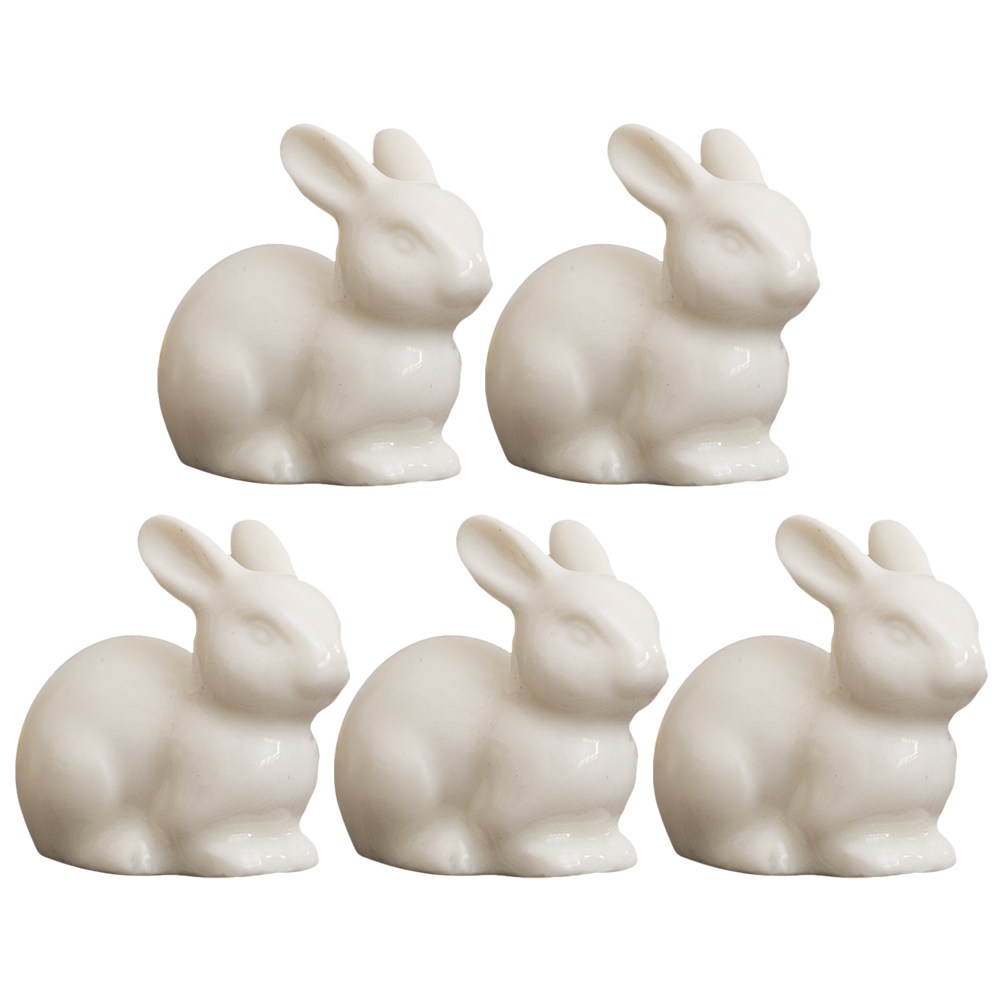 5Pcs Small Ceramic Rabbit Deco - Bonsai Garden Landscape Design recension och pris